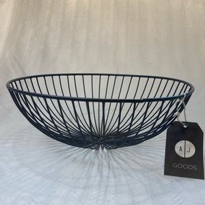 COPY - Wire fruit bowl charcoal new with tag A J Goods.
